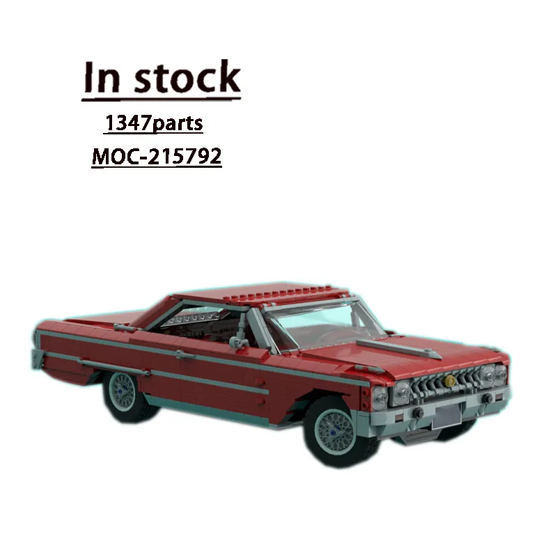 

MOC-215792 Red New Supercar Racing Building Block Model 1347 Parts MOC Creative Boy Christmas Building Blocks Toy Gift