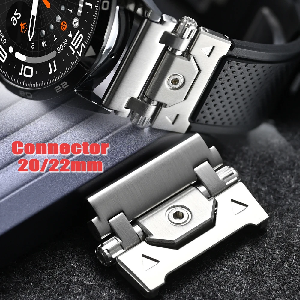 2pcs Adapter Stainless Steel Luxury for Huawei Watch Band Connector 20mm 22mm for Samsung Watch 4/5/6 Quick Release Accessories