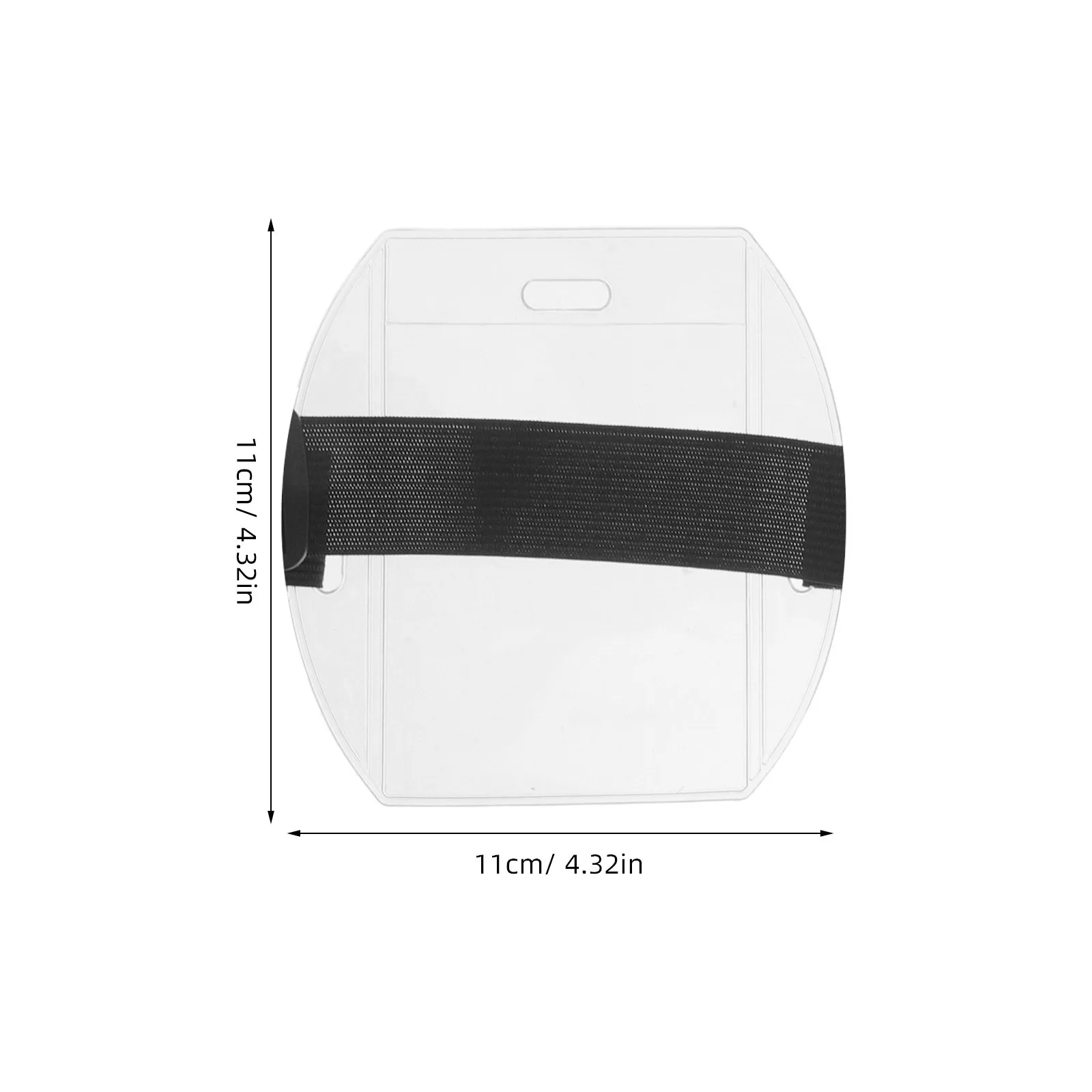 1 زوج قابل للتعديل مرونة الذراع شارة حامل معرف شارة واضح البلاستيك اسم بطاقة تعريف حزام السحابة مكتب لوازم الأعمال #3