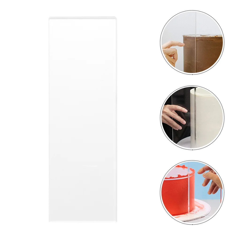 

1Pcs Acrylic Cake Cream Scraper Transparent 8 Inch Baking Tool Reusable Cake Decorating Supplies Kitchen Gadget