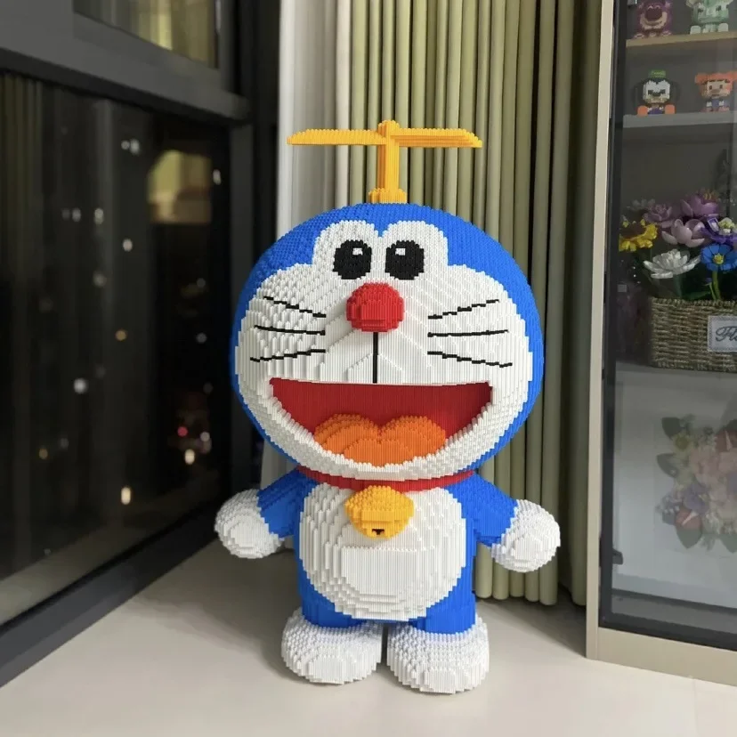 고난도 80000개 입자 거대 도라에몽 퍼즐 블록, 작은 입자 장난감, 남녀 생일 선물