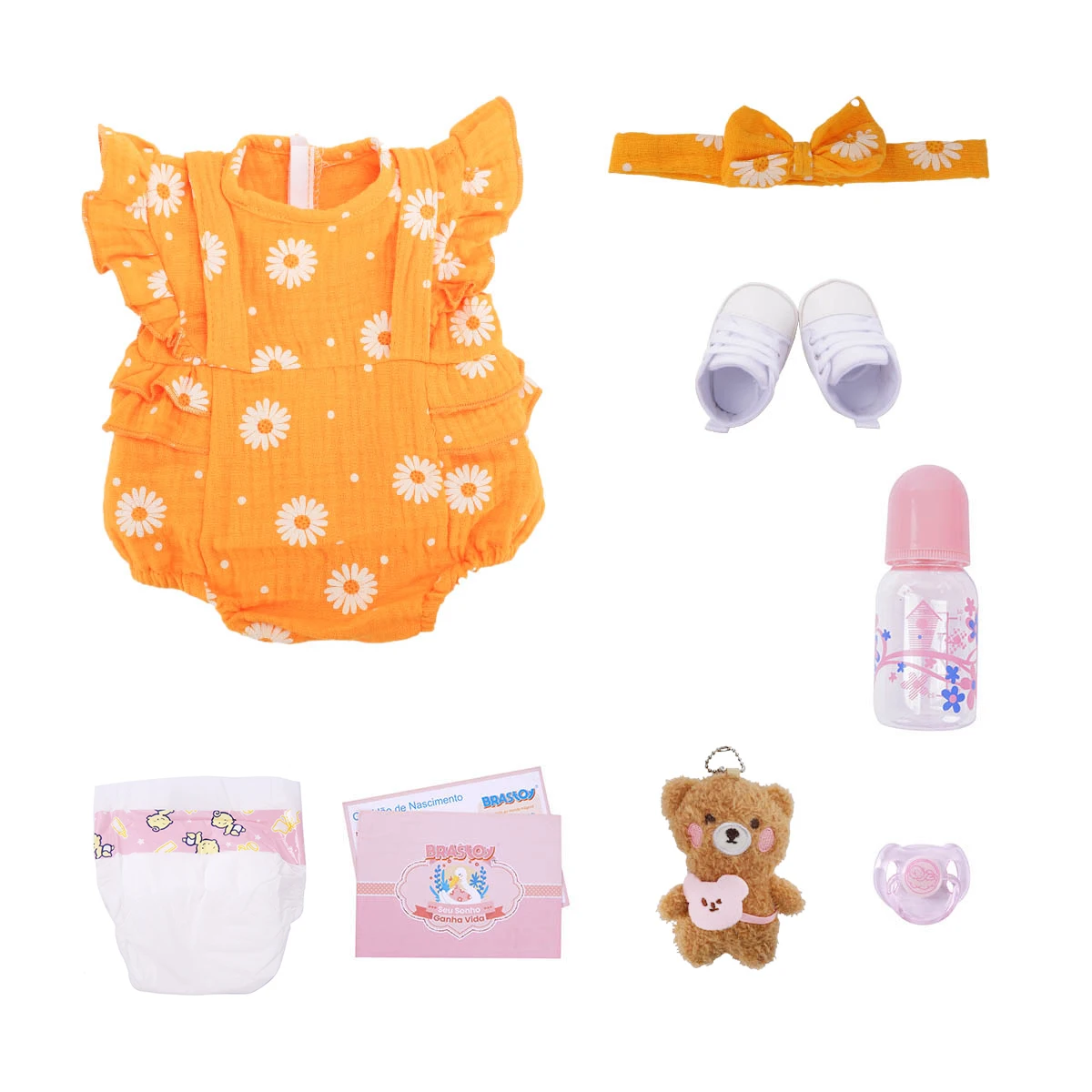 BRASTOY Baby Reborn Maddie Girl Doll 48cm جسم سيليكون، يمكن أن يأخذ الاستحمام، شحن البرازيل #6