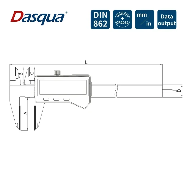 150mm Digital Caliper 0-200mm Digimatic Vernier Caliper 0-300mm 0.01 Graduation Electronic Caliper Carbide tipped Jaw