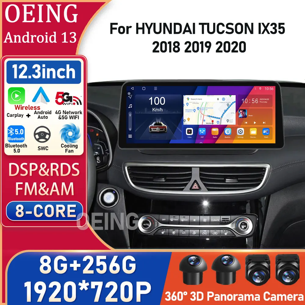 

Android для HYUNDAI TUCSON IX35 2018 2019 2020 мультимедийный стерео автомобильный радиоплеер навигация GPS головное устройство QLED экран 4G LTE