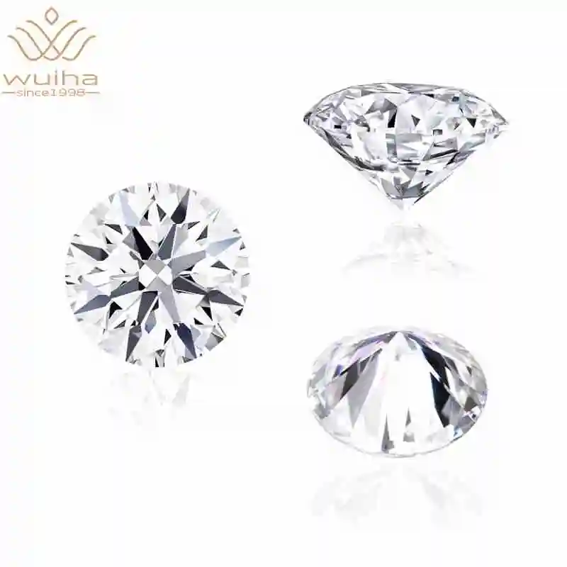 WUIHA Excellent Cut Round VVS1 D Real GRA Moissanite Loose Gemstones 100% Diamond Tested Fine Jewelry Accessories Wholesale