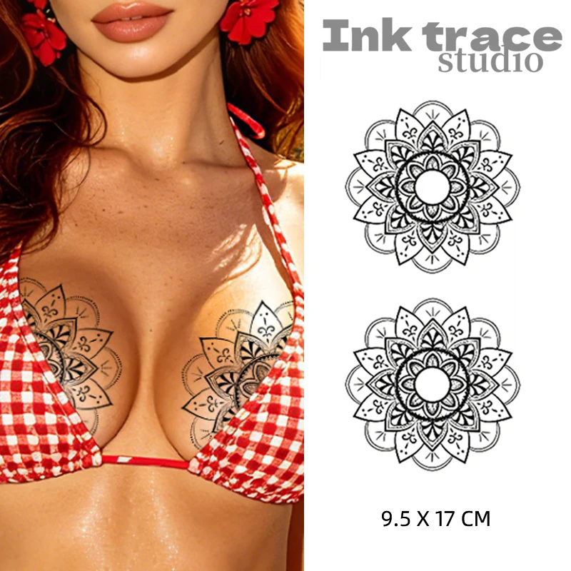 New Ladies Retro Polka Dot Bikini Sticker Realistic Matte Non-Glare Tattoo Decal for Swimwear Accessories