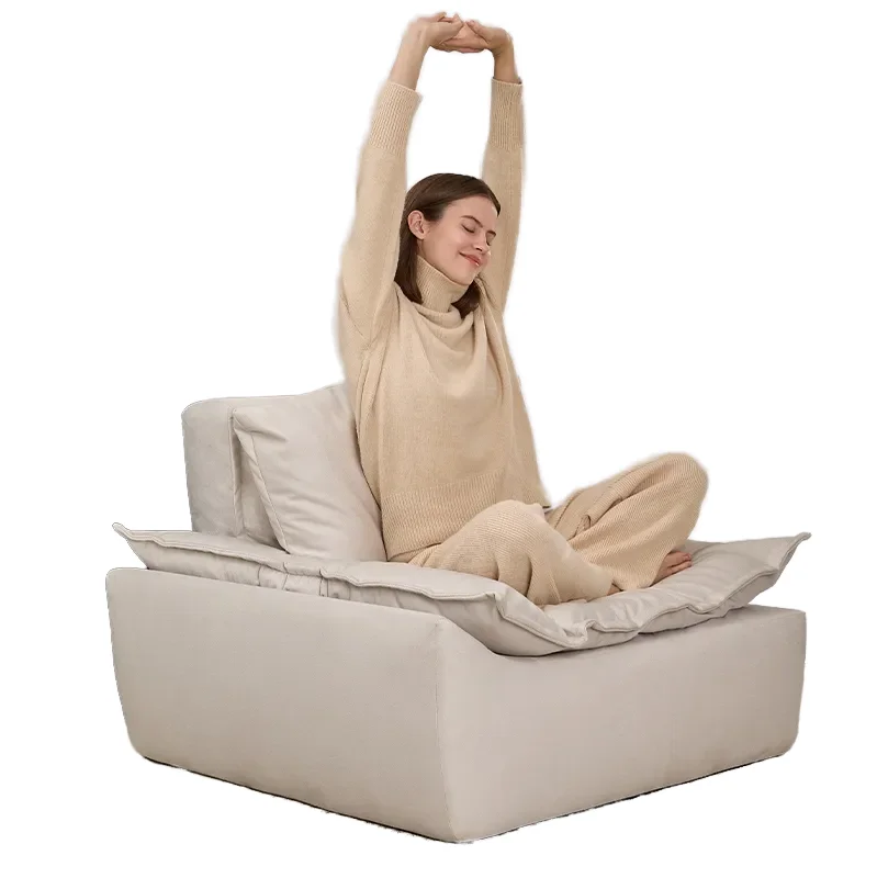 

Konfurt One-Seater Sofa Memory Foam Back Cushion Soft Fabric for Bedroom Living Room for Apartment Hotel Use Features Storage