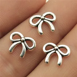 WYSIWYG 40pcs 11x9mm Small Bow Charm Tiny Bow Charm For Jewelry Making Tiny Bow Charms