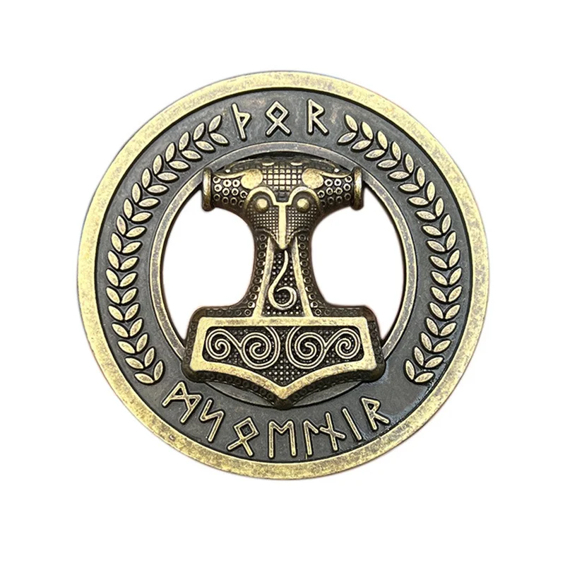 Thor's Hammer belt buckle Western style