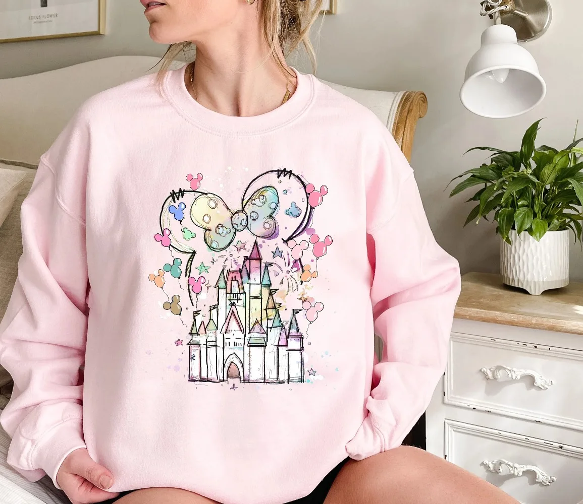 سويت شيرت ديزني ميني ماوس كاسل، سترة القلعة السحرية، سترة عائلية مملكة سحرية، سويت شيرت ديزني
