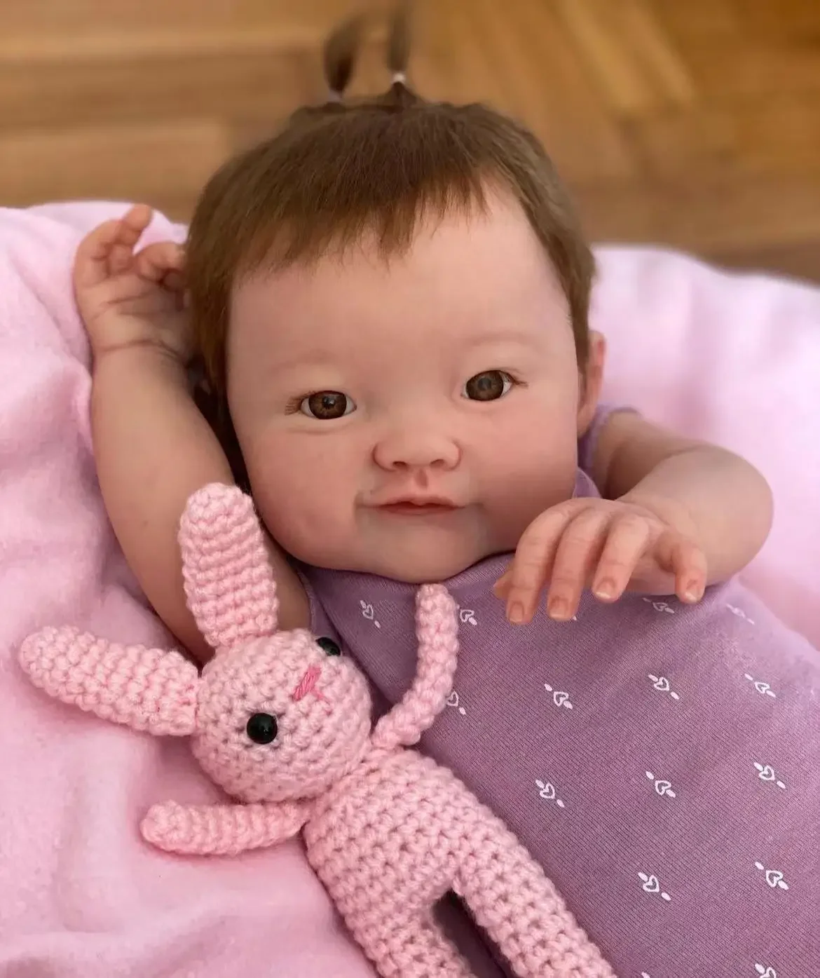 Dls personalizado fornecimento limitado 48cm bebê reborn naomi com cabelo enraizado à mão alreday boneca acabada com vestido diferente