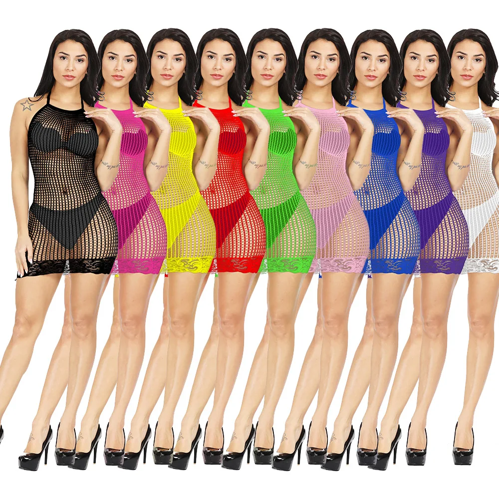 

Сексуальное женское белье с вырезом на шее, облегающая сетчатая одежда, прозрачная юбка-униформа, соблазнительная модель W091