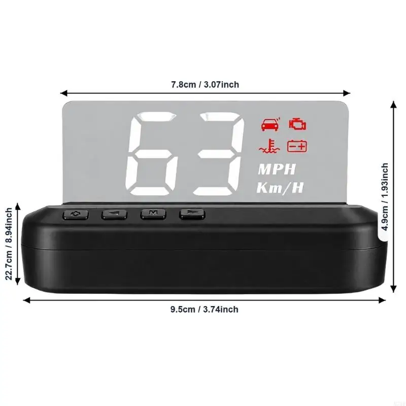 M76E Automotive Head-Up-Display mit Batterie- und Kühlmitteldatenanzeige für Fahrzeuge – Detail 6