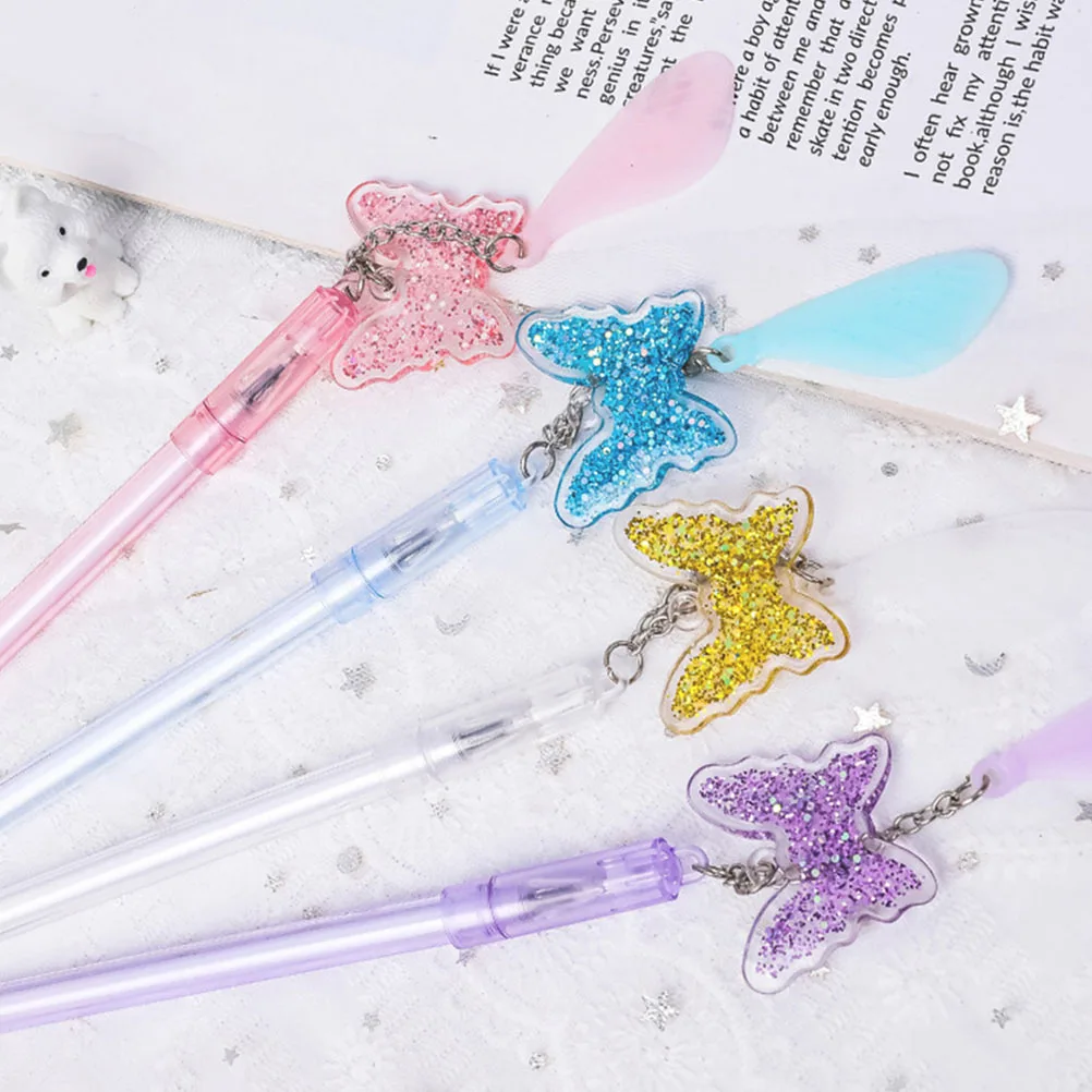 

15 шт., подвеска в виде бабочек, креативная гелевая ручка, безопасный привлекательный дизайн, подарок на день рождения для студентов, друзей, семейного письма