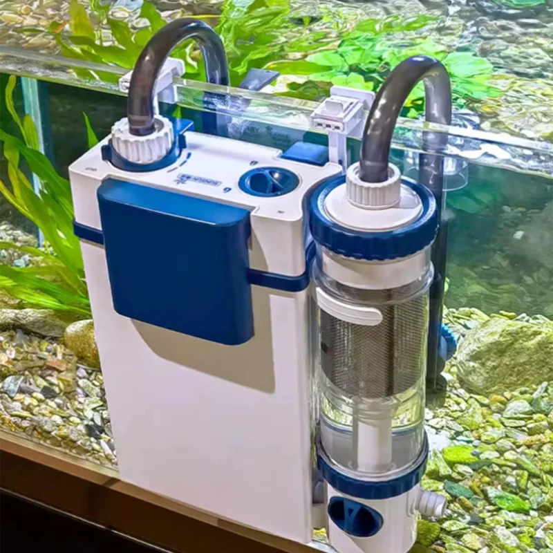 New 3 in 1 Fish Tank Filter YBF-500 Oxygen Filtration Integrated Machine Water Purification Pump Wall-mounted Fish Toilet 220V