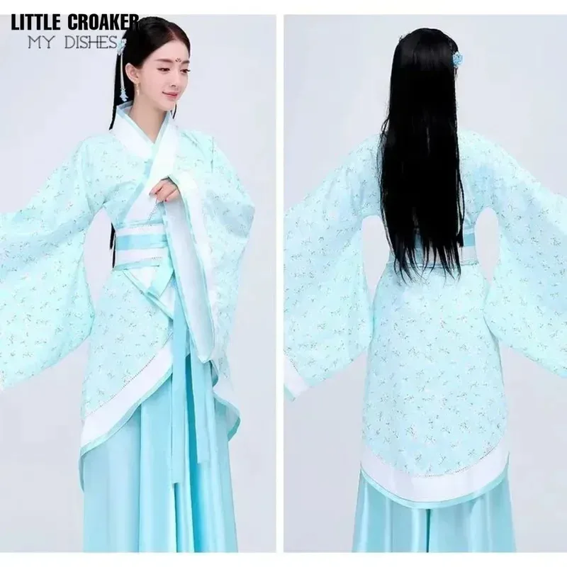 

CyHalloween 2025Новое китайское традиционное женское платье ханьфу, китайское платье феи, красно-белая одежда ханьфу, китайская династия Тан