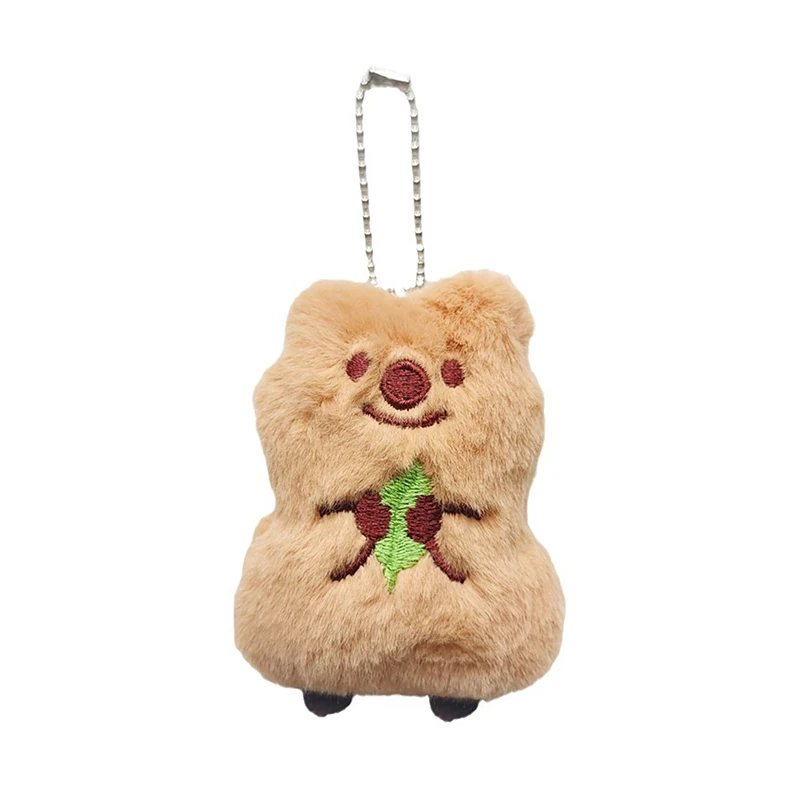 Cartoon Cute Persimmon Leaf Bear Plush Doll Toy Pendant Backpack Hangings Ornament Gifts