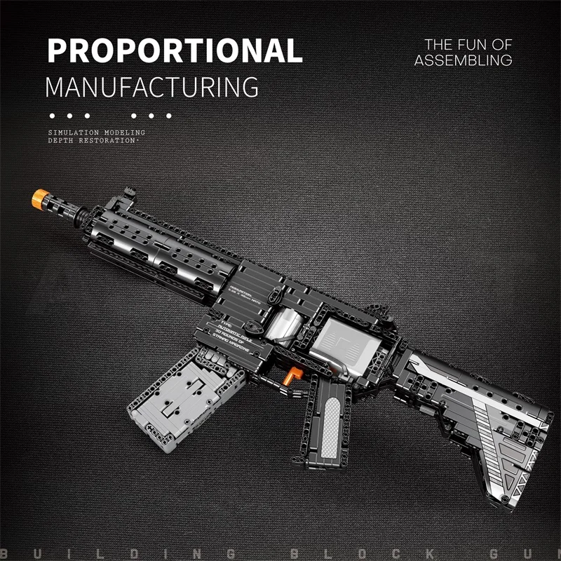 1101PCS M416 Rifle Building Block Model City Police Military Weapon Series Gun Puzzle Assembly Bricks Toys For Boy Child Gift