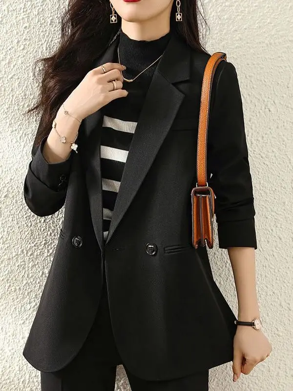 Casual Style Women's Suit Jacket Spring Autumn New Arrival Thin Long Sleeve High-End Feeling Korean Version Loose Fit Coat