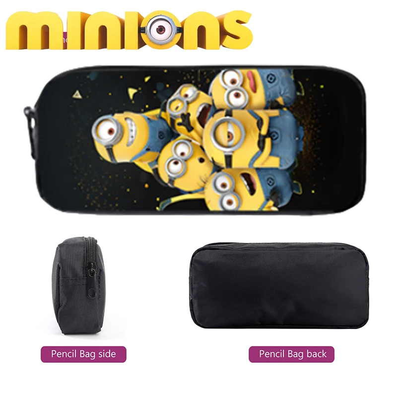 Minions Backpack Shoulder Bag Pencil Bag Anime 3Pcs/set Despicable Me Student Schoolbag Laptop Bag High Capacity Travel Knapsack