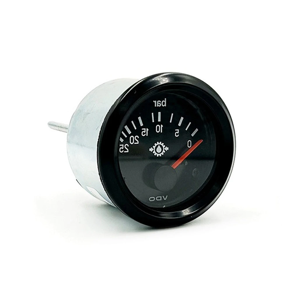 52Mm VDO Oil Pressure Gauge 0-25Bar 12V Diesel Generator Parts Car Excavators Engineering Vehicle Accessories For Car