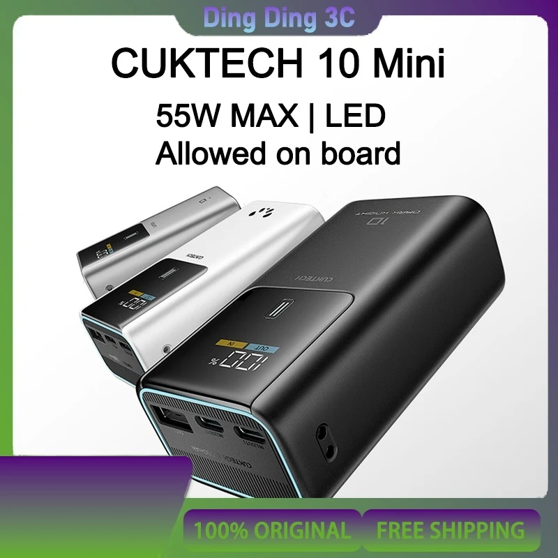 

CUKTECH 10 Mini Power Bank 55 Вт MAX 10000 мАч Power Bank с цифровым дисплеем высокой емкости Портативные зарядные устройства с быстрой зарядкой Оригинальные
