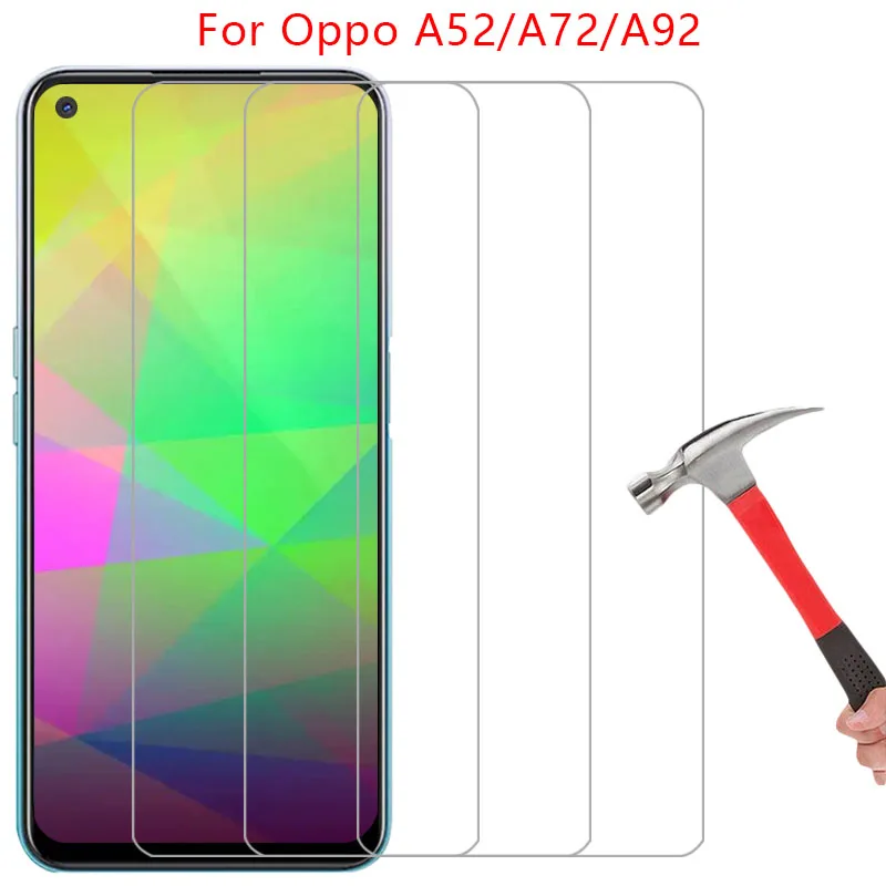 Película protetora de vidro temperado para Oppo A52, A72 4G, 5G, A92 - Protetor de tela para Oppo A52, A72, A92, A52A, A72A, A92A