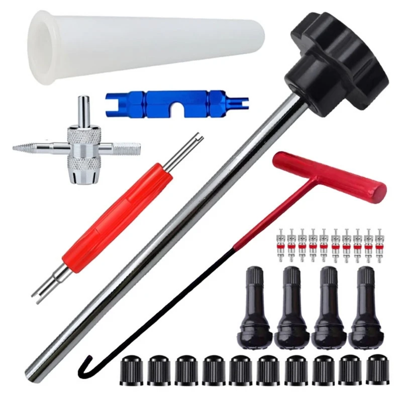 

A2BF Comprehensive Tire Repair Solution Valves Stem Tool Essential Tire Repair Tool
