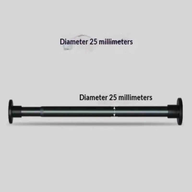 50-260cm Telescopic Curtain Rod Adjustable Stainless Steel Drying Rack Anti-slip Shower Curtain Rods view 5