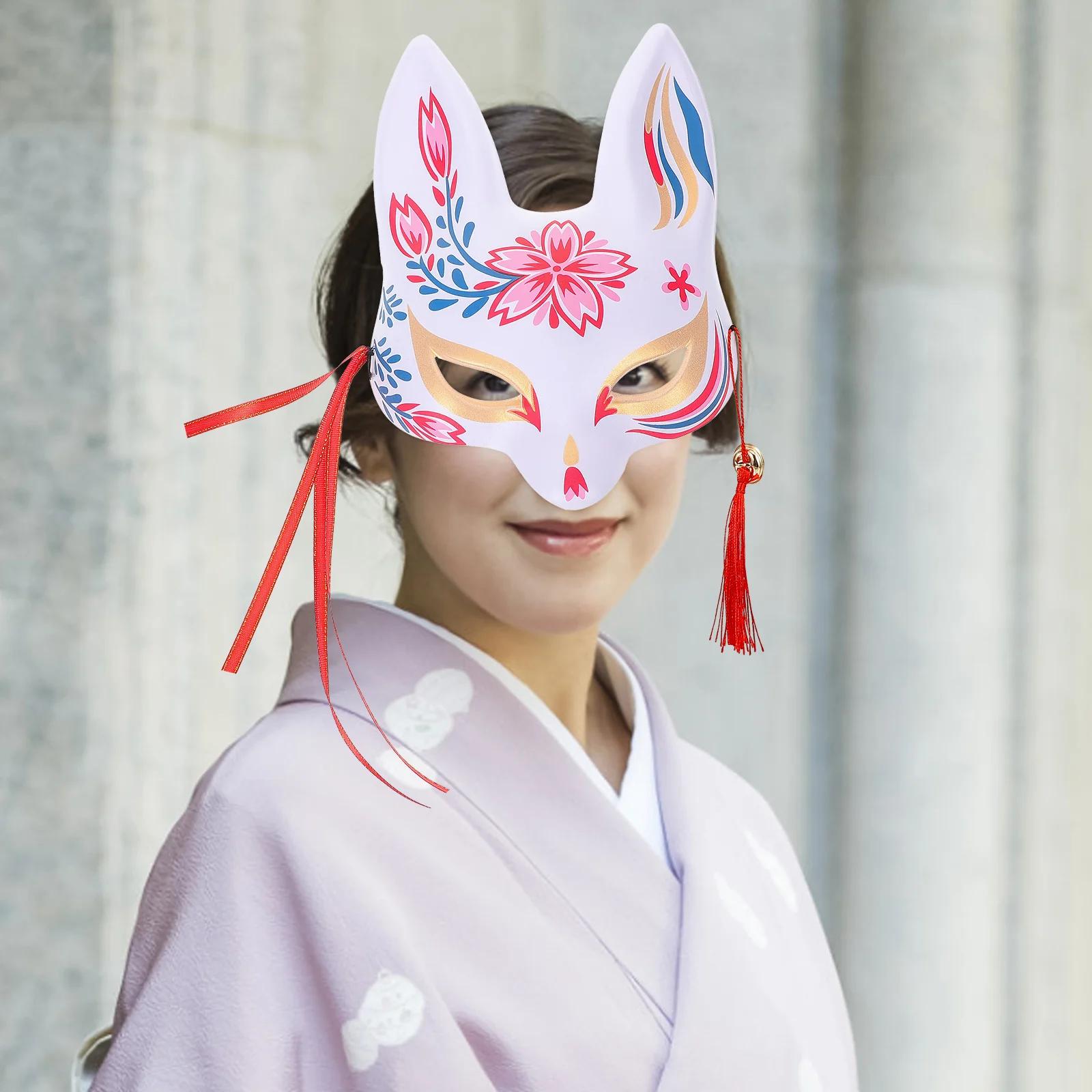 Fox Demon Masker Decoratieve Cosplay Vossen Halloween Delicate Japanse Stijl Pvc Feestaccessoires Dierenkinderkostuums