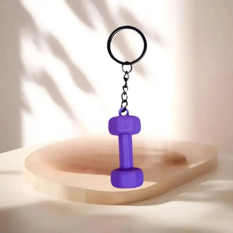 2025 New Barbell Keychain Silicone Dumbbell Keychain Gym Gifts For Gym Lovers Fitness Trainer Gift Backpack Car Key Pendant