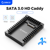 ORICO 2.5 SATA mSATA NGFF to 3.5 Hard Drive Caddy Standard 2.5 to 3.5 Inch Hard Drive Caddy SATA 3.0 Fast Transfer Speed-Black