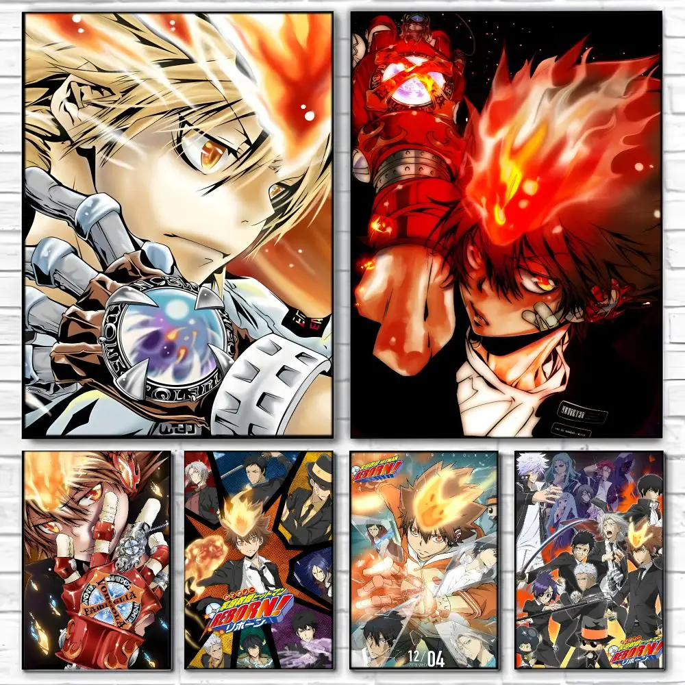 Shonen Anime K-Katekyo Hitman Reborn Poster  Self-adhesive Art Waterproof Paper Sticker Coffee House Bar Room Wall Decor