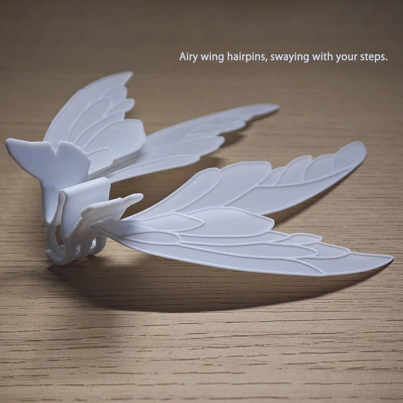 2One Pack Wing-shaped hair clip Cosplay enthusiast 3DPrintout Angel wings hair clip Lightweight and Comfortable Cosplay Party De