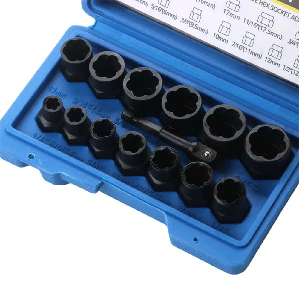 Für DIY-Projekte, Innensechskant-Adapter, Kfz-Mutter-Entfernungsset, Adapter, robustes Gehäuse, hochfeste Materialien