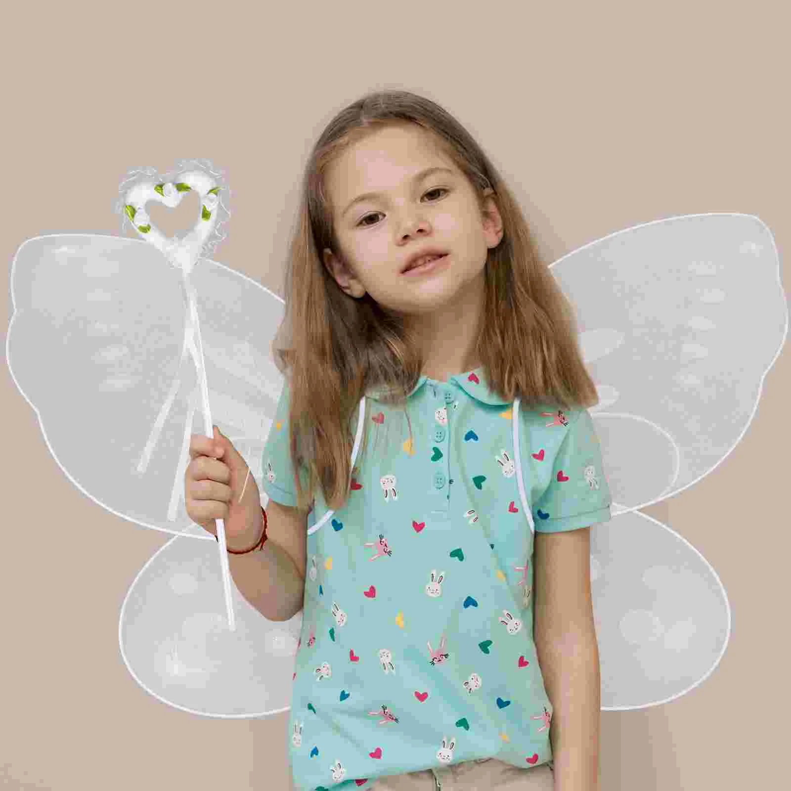 Fairy Wing Folding Butterfly Wings Stick Set Children's Stage Performance Dressing Props Girls