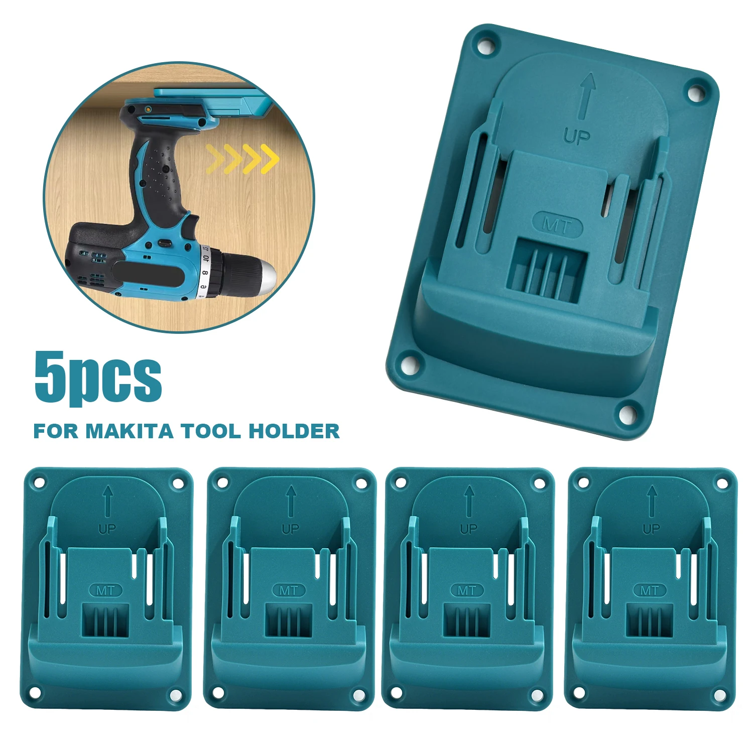 

Кронштейн для хранения инструментов, 5 шт., для аккумуляторных инструментов Makita 18V Li-ion, держатель для дрели с 20 винтами (инструменты в комплект не входят)