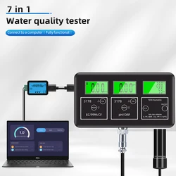 7in1 Water Quality Tester Water Analyzer  EC/TDS/CF/pH/ORP/Humidity/TEMP Meter With RS485 TO USB ​24 Hours Online Monitor Water