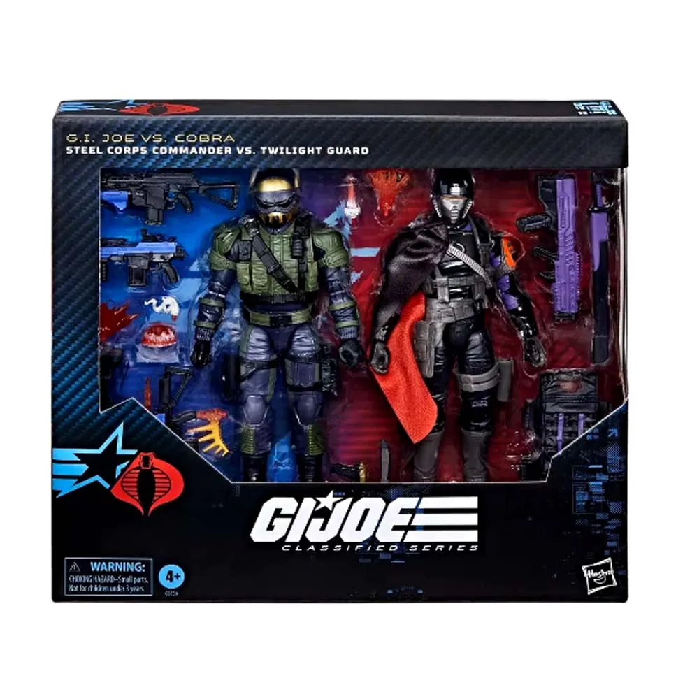 Original Hasbro Gi Joe Classified Series 141 Steel Corps Commander Vs Twilight Guard Action Figure Model Toy Gift Collection