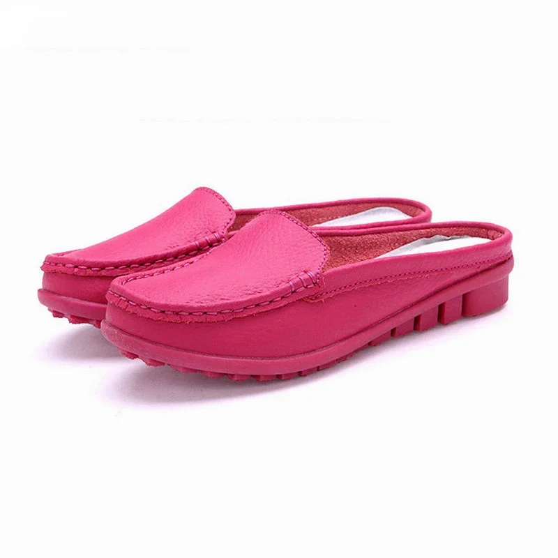 HOVINGE Shoes Casual Genuine Leather Moccasins Ladies Driving Ballet Shoe Woman Loafers Female Flats Mother Footwear