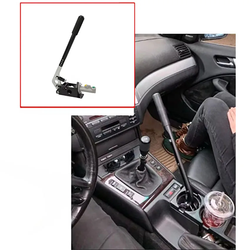 Universal Hand Brake Lever Gear Long Section For Sim Racing Rally Aluminum Hydraulic Drift Brake Racing Parking Handbrake 500mm