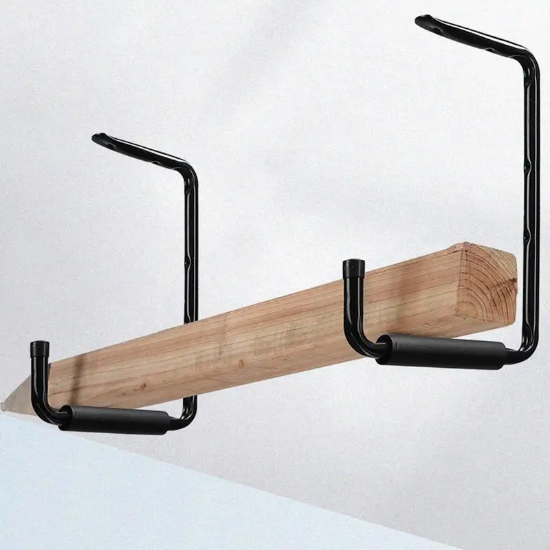 Ceiling Storage Rack Multifunctional Wall Ladder Hook Ceiling Bike Hanger Heavy-Duty Steel Garage Storage Rack For Utility Room