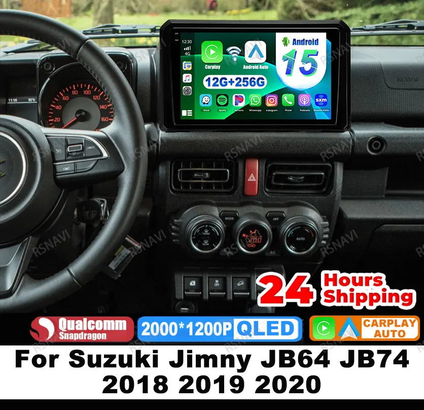 

Автомобильный радиоприемник Android 15 для Suzuki Jimny JB64 JB74 2018 2019 2020, мультимедийный проигрыватель Viedo QLED 5G, WIFI, авторадио, GPS DSP BT 2DIN