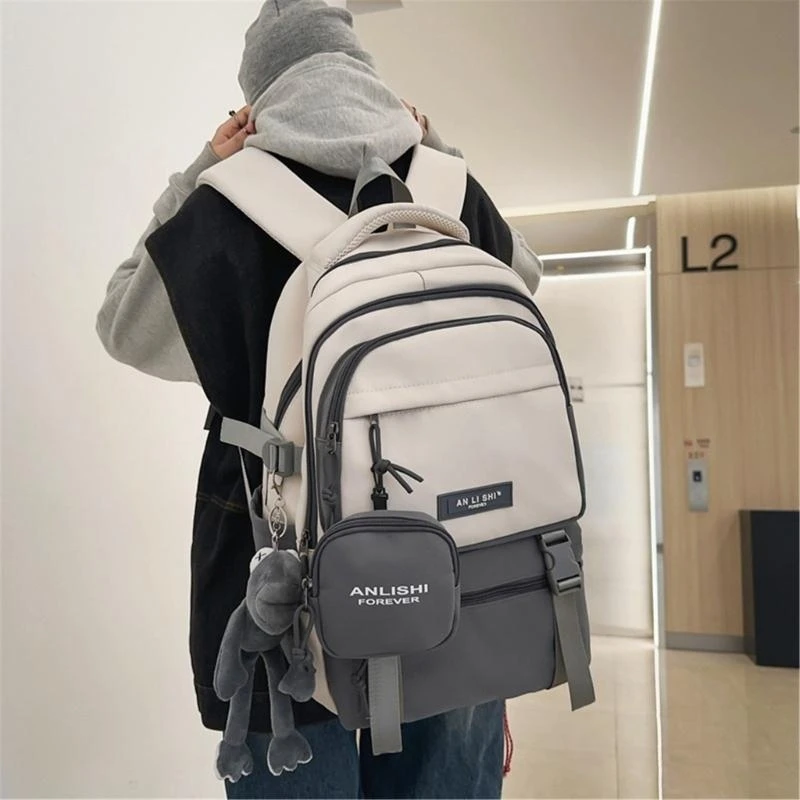 

F19F Teen School Backpack Waterproof Backpack Large Capacity Backpack Casual Daypacks
