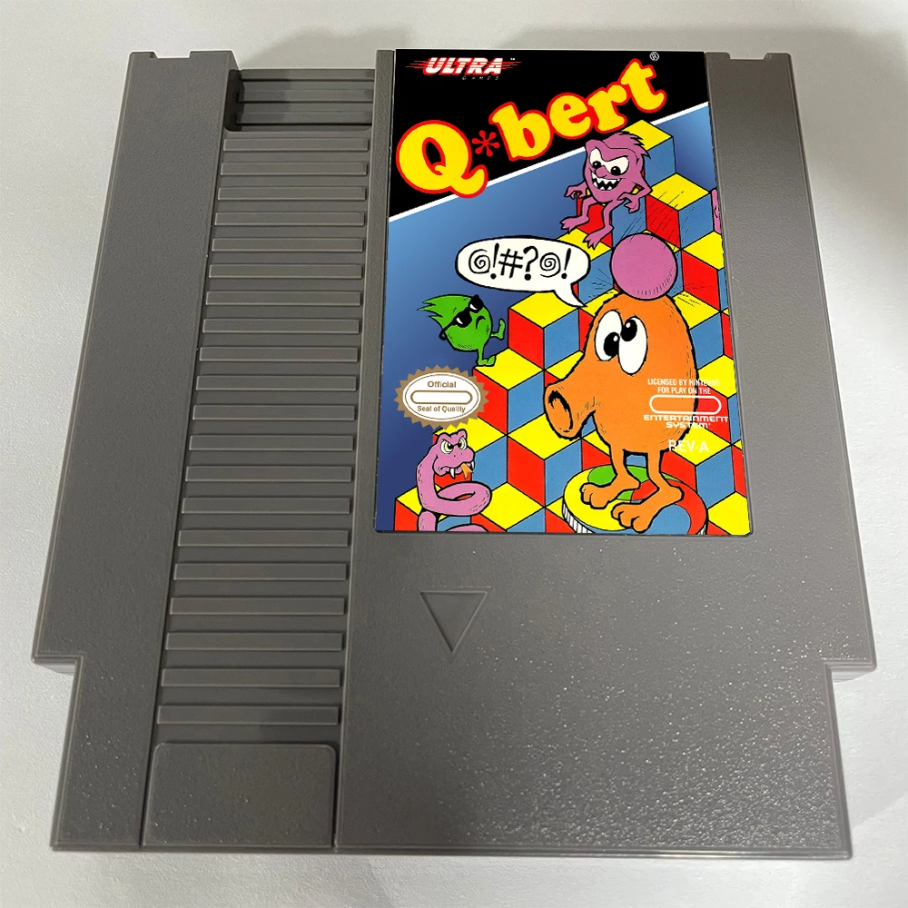 Q bert - خرطوشة ألعاب 8 بت NES لألعاب NES Cosnole