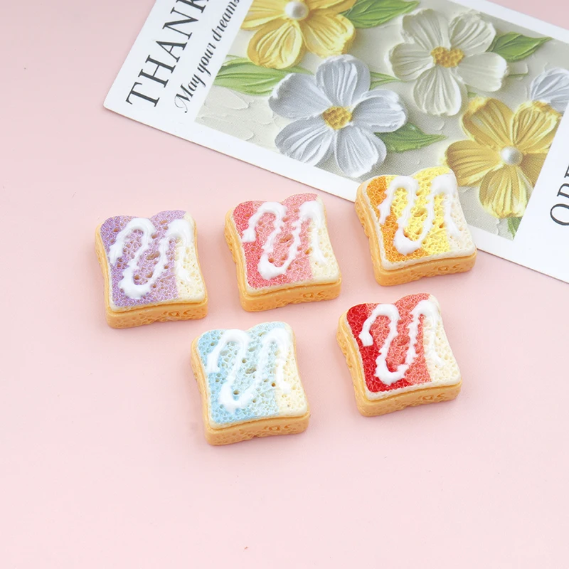 30/300pcs Mini Toast Biscuits Miniatures Resin Nail Art DIY Earrings Materials Cabochon Flatbacks Accessories Scrapbook Crafts
