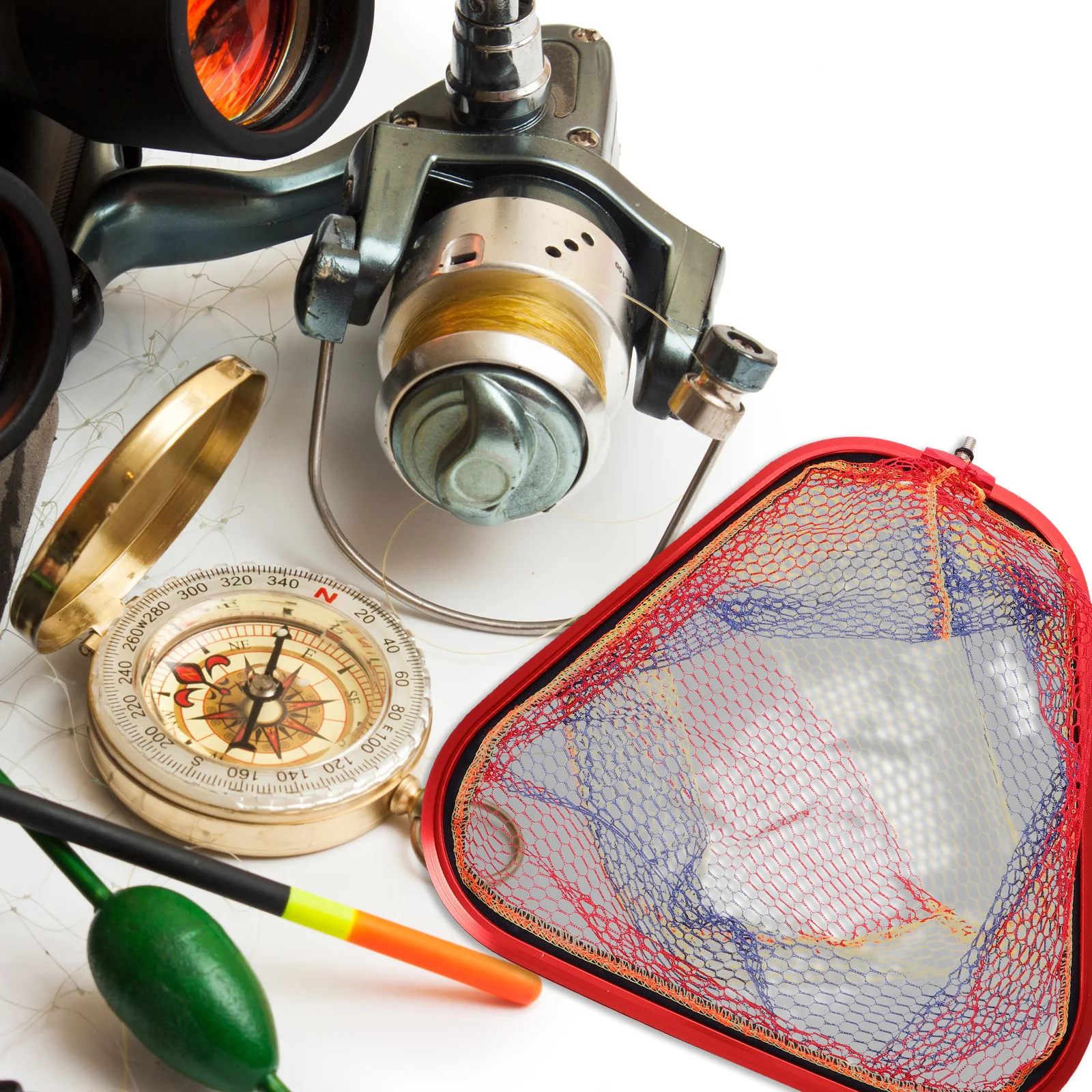 

Aluminum Fishing Net Telescoping Wide Opening Thick Mesh Foldable Landing Net For Kayak Beach Fishpond Heavy Duty Fish