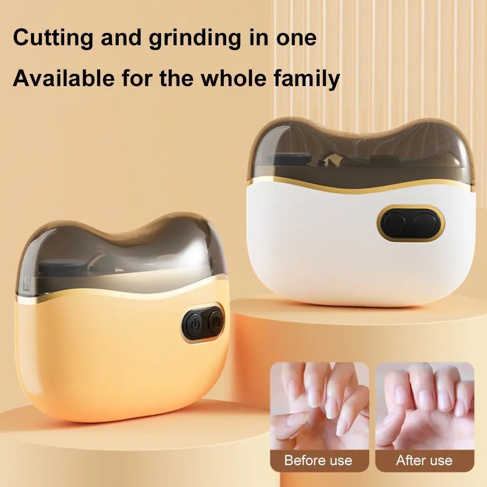 ماكينة قص الأظافر الكهربائية مع ماكينة قص الأظافر الآمنة المضادة للقرصة لصالونات الأظافر الفنية، للاستخدام المنزلي، عملية سهلة قابلة لإعادة الشحن
