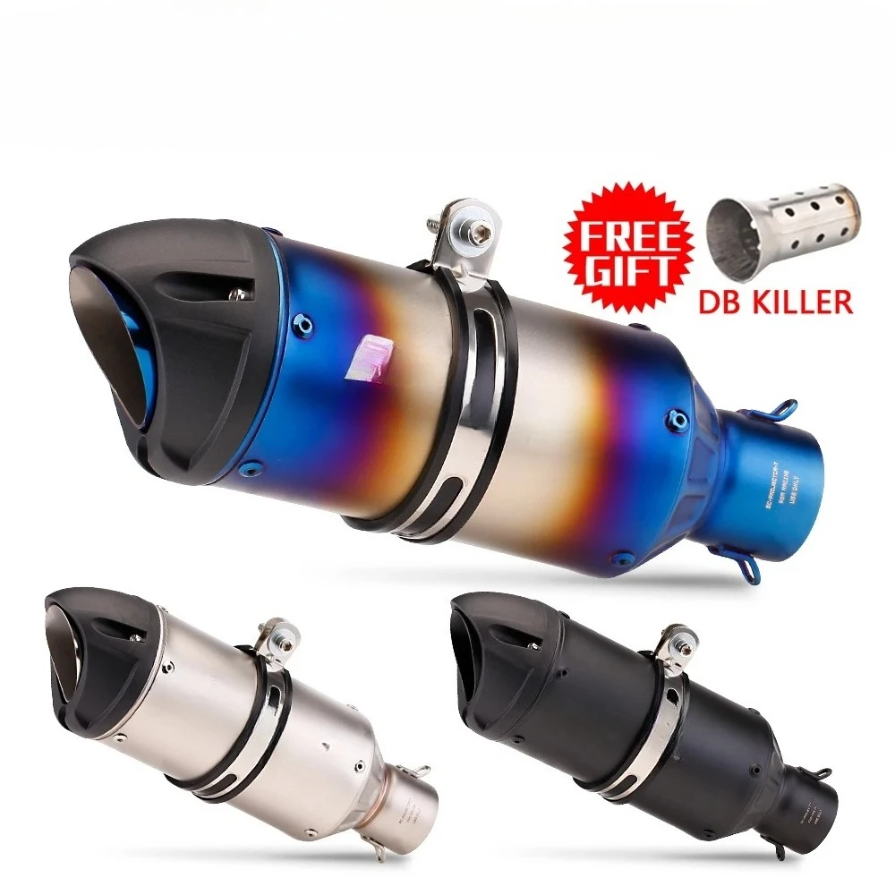 Factory Hot Selling Universal Ak 51mm Motorcycle Modification Exhaust Pipe SC Muffler Escape Moto For Z900 C