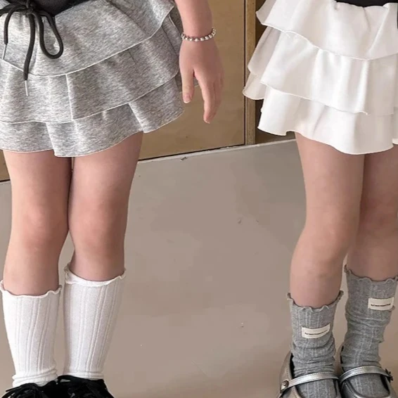 Girls' Summer New Korean Version Cake Skirt A-shaped Skirt Baby Girl Hottie High-waisted Tutu Skirt Fashion Casual